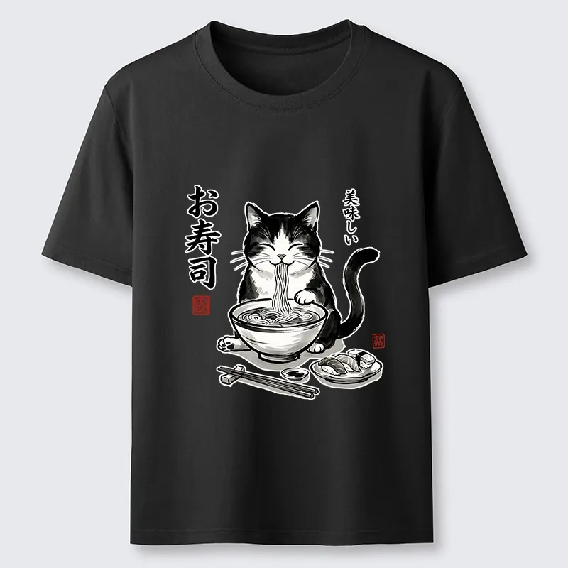 Tokyo-Tiger Cats Eat Japanese Food Classic T-Shirt