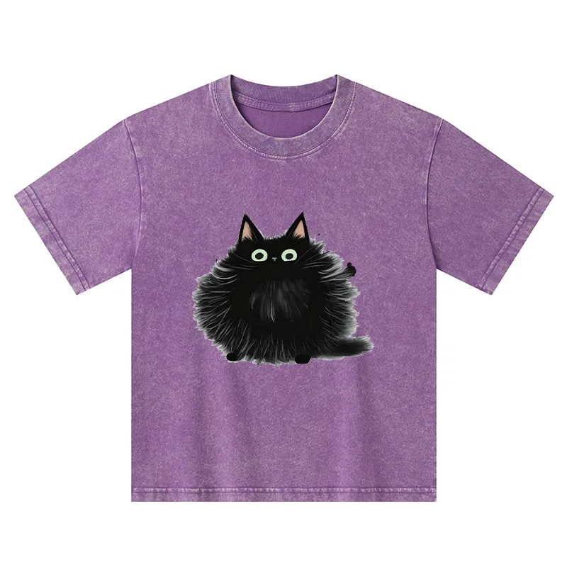 Tokyo-Tiger Cat's Approval Kids Washed T-Shirt