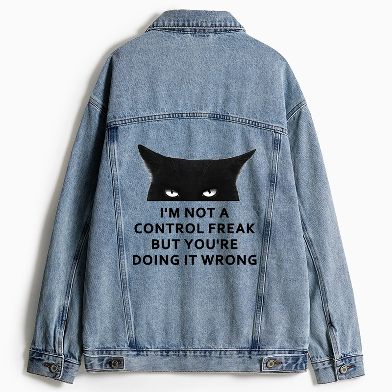 Tokyo-Tiger Control Freak Funny Jean Jacket