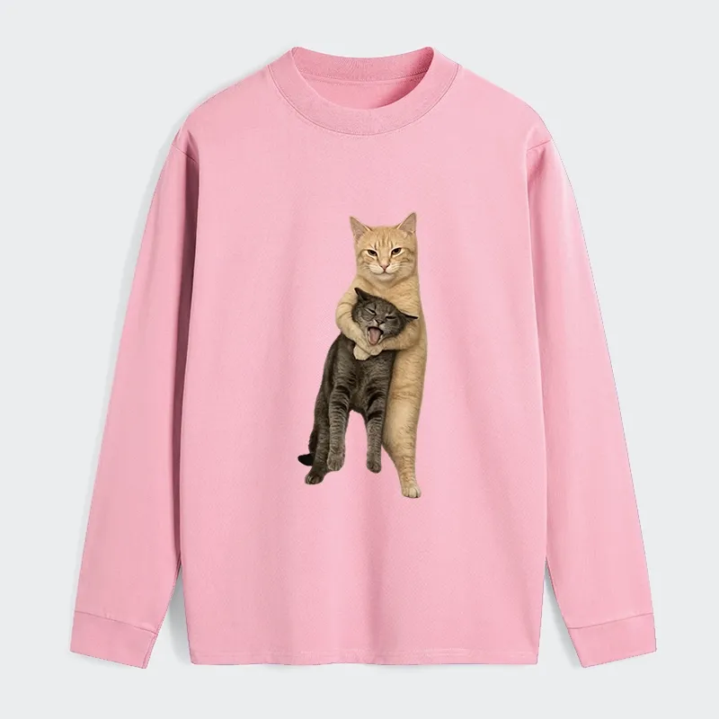 Tokyo-Tiger Orange Cat’s Tight Embrace Classic Long Sleeve T-Shirt