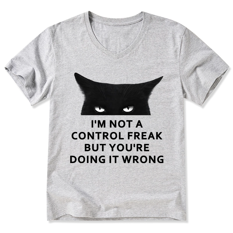 Tokyo-Tiger Control Freak Funny V-Neck Classic T-Shirt