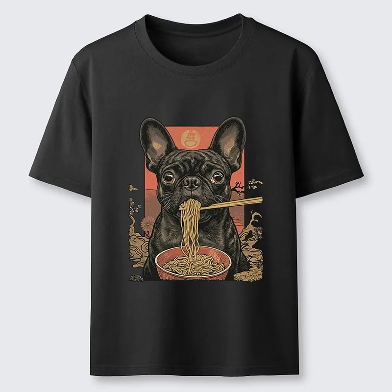 Tokyo-Tiger Vintage Style Dog And Ramen Art Classic T-Shirt