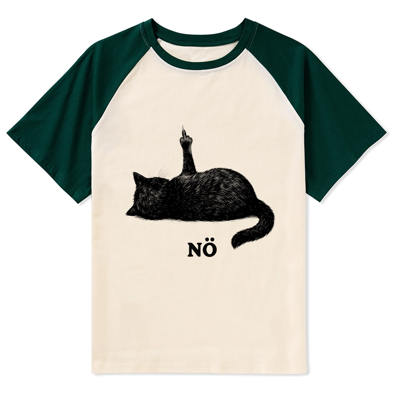 Tokyo-Tiger Cat Refused Raglan T-shirt