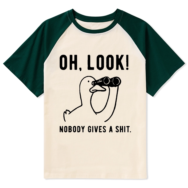 Tokyo-Tiger No One Cares About The Duck Raglan T-shirt