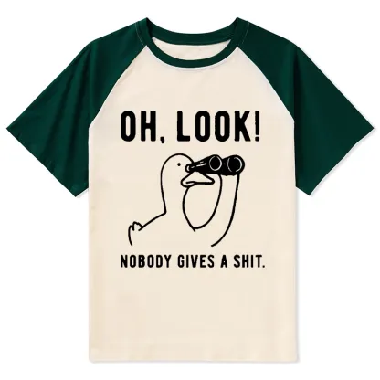 Tokyo-Tiger No One Cares About The Duck Raglan T-shirt