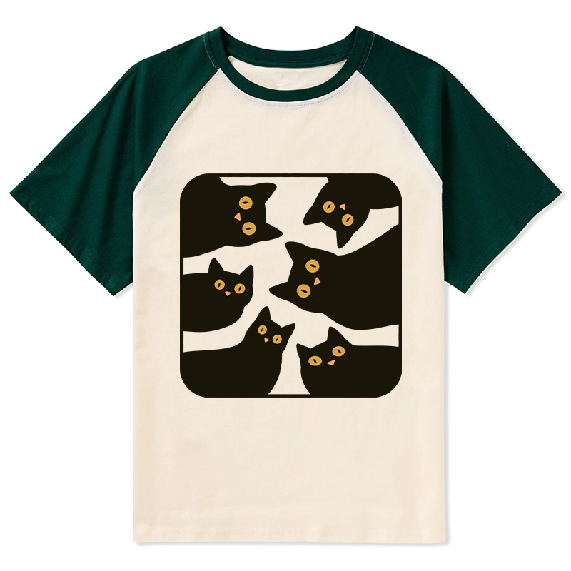 Tokyo-Tiger Cats Are Watching You Raglan T-shirt