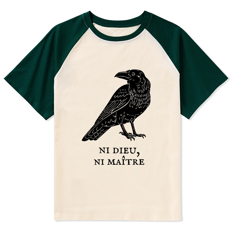 Tokyo-Tiger Crow Have A Strong Sense Of Self Raglan T-shirt