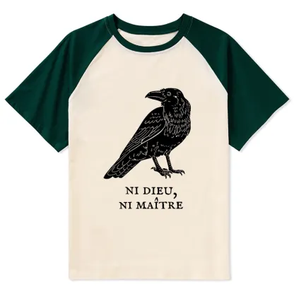 Tokyo-Tiger Crow Have A Strong Sense Of Self Raglan T-shirt