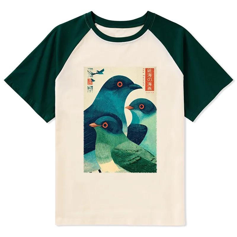 Tokyo-Tiger Petrels Of The Painted Sea Raglan T-shirt
