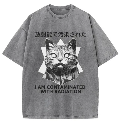 Tokyo-Tiger Mutated Cat Washed T-Shirt