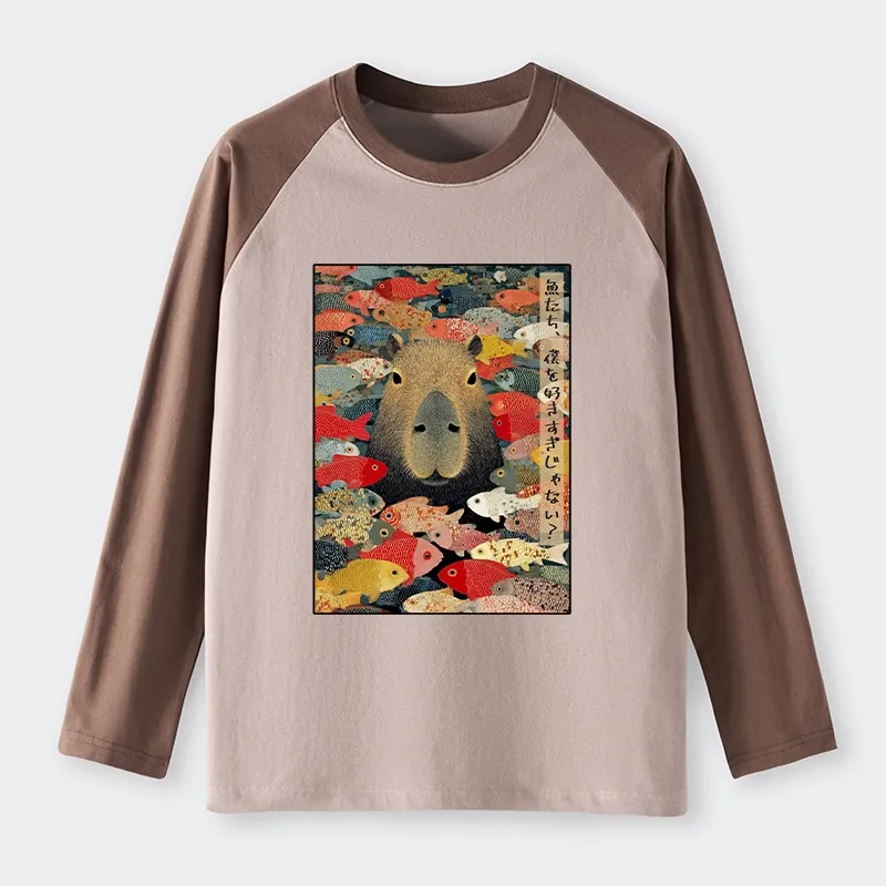 Tokyo-Tiger Am I Too Lovable? Raglan Long Sleeve T-shirt