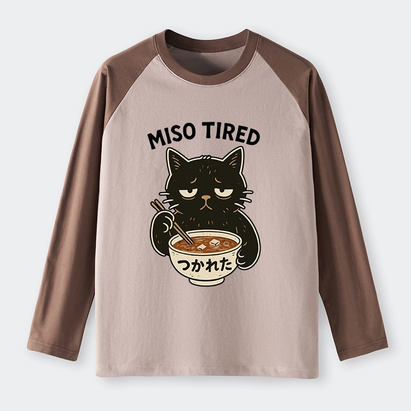 Tokyo-Tiger I’m So Tired Raglan Long Sleeve T-shirt