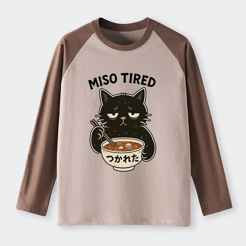 Tokyo-Tiger I’m So Tired Raglan Long Sleeve T-shirt