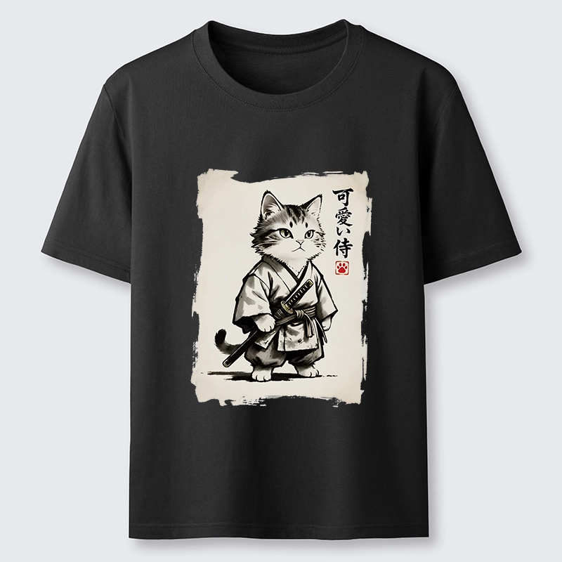 Tokyo-Tiger Japanese Samurai Cat Illustration Classic T-Shirt