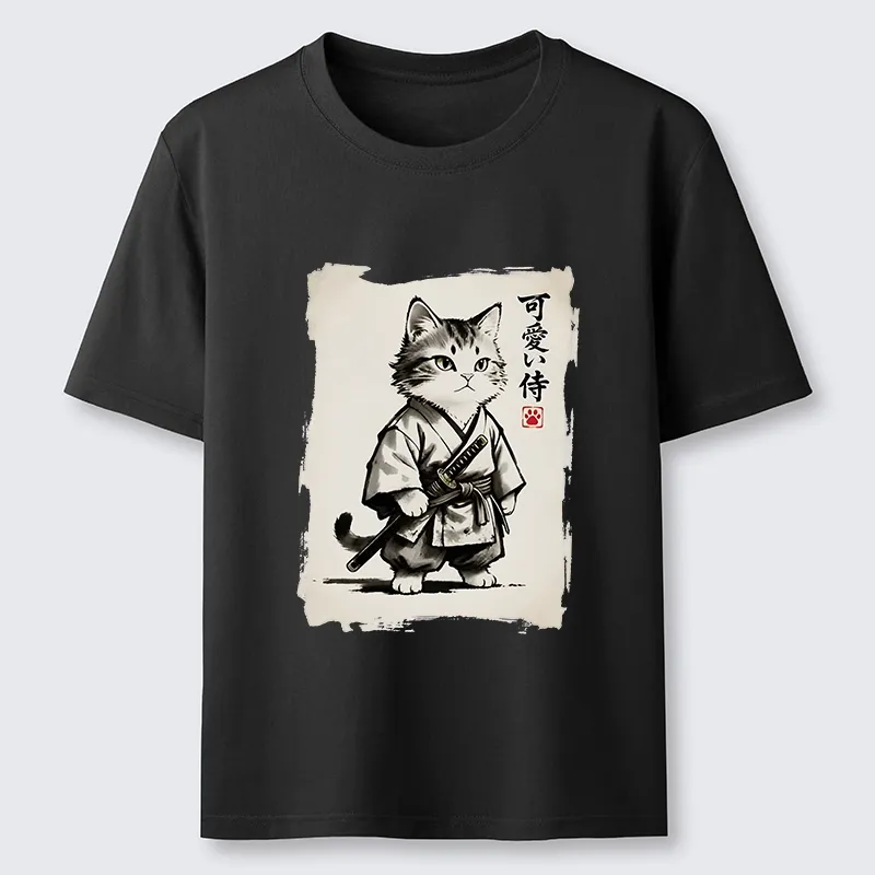 Tokyo-Tiger Japanese Samurai Cat Illustration Classic T-Shirt Sale