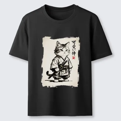 Tokyo-Tiger Japanese Samurai Cat Illustration Classic T-Shirt