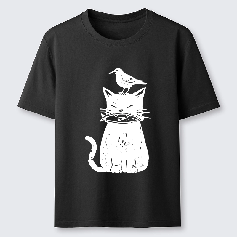 Tokyo-Tiger Black Cat With Fish And Bird Classic T-Shirt