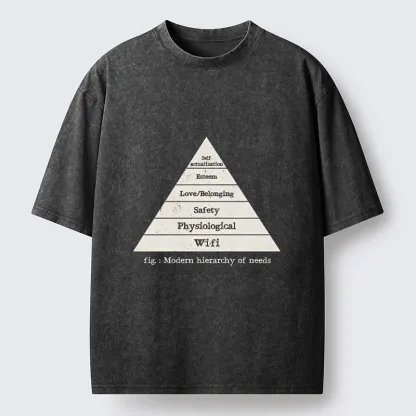 Tokyo-Tiger Funny Wifi Is Essential Meme Washed T-Shirt