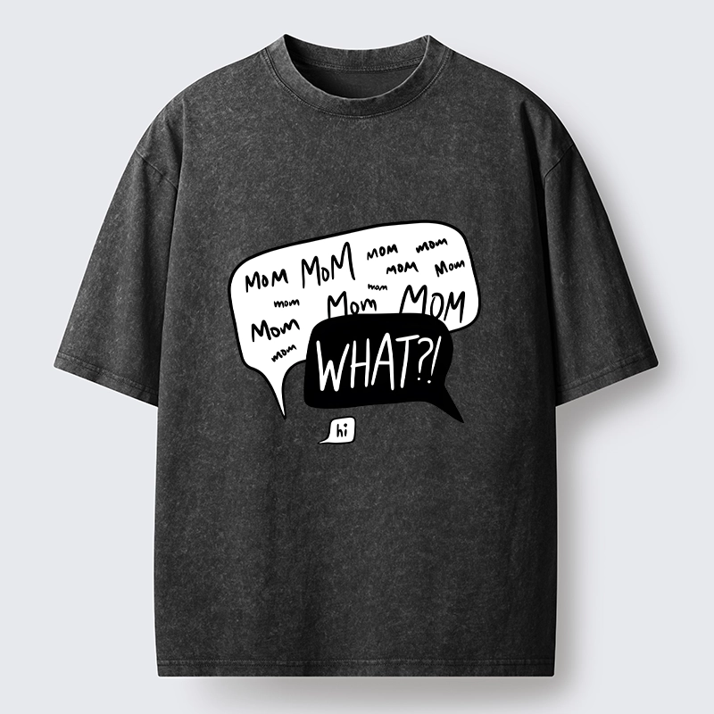 Tokyo-Tiger Chaotic Mom Talk What Meme Art Washed T-Shirt