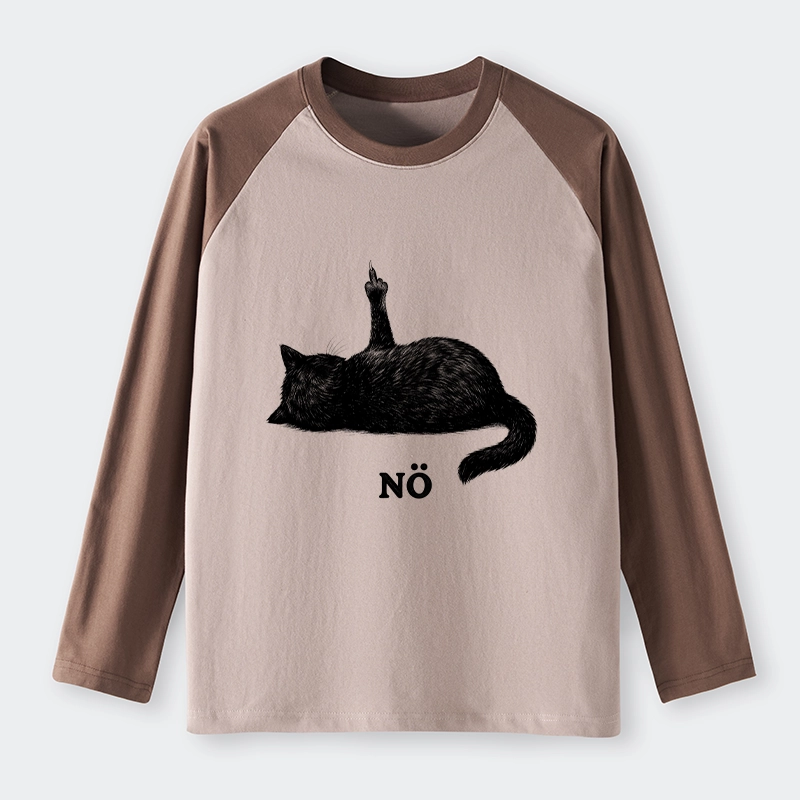 Tokyo-Tiger Cat Refused Raglan Long Sleeve T-shirt