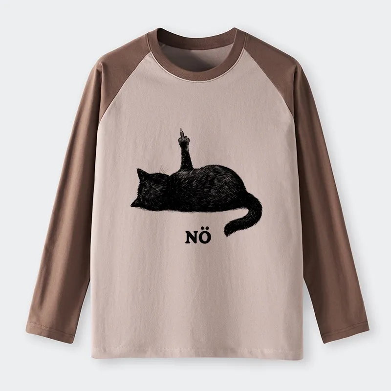 Tokyo-Tiger Cat Refused Raglan Long Sleeve T-shirt