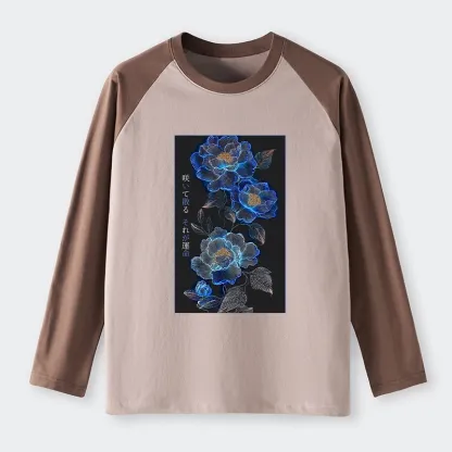 Tokyo-Tiger The Sea Of Flowers In The Darkness Raglan Long Sleeve T-shirt