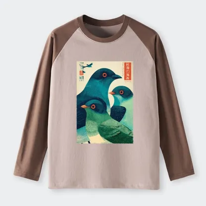 Tokyo-Tiger Petrels Of The Painted Sea Raglan Long Sleeve T-shirt
