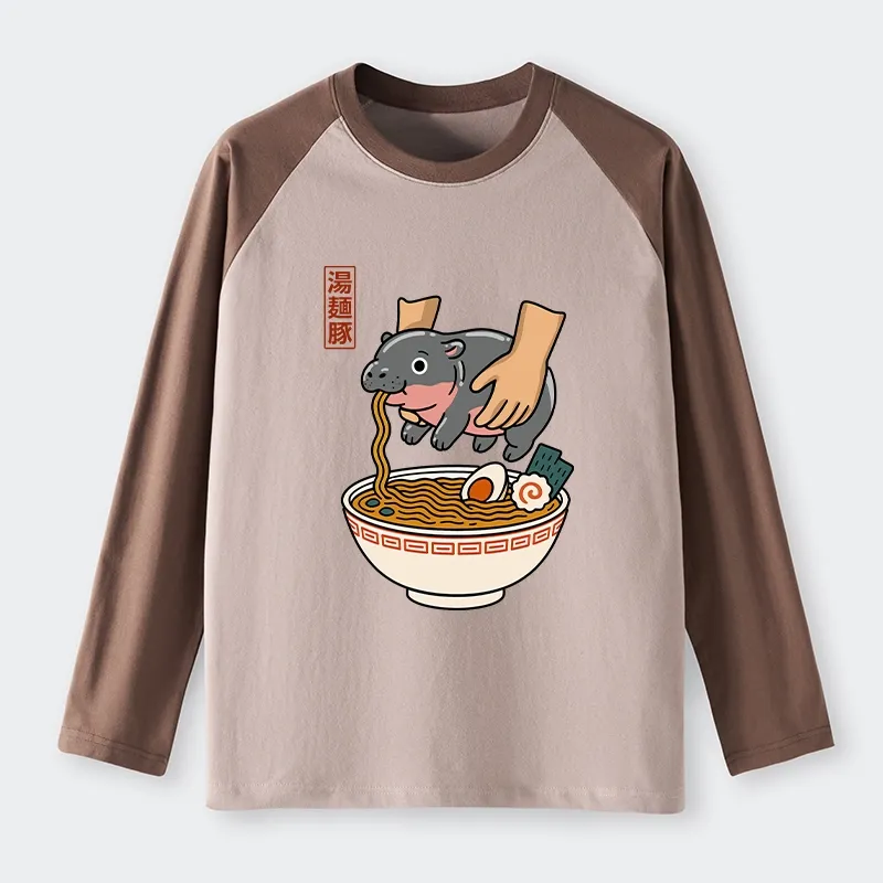 Tokyo-Tiger Noodles Got Me Raglan Long Sleeve T-shirt
