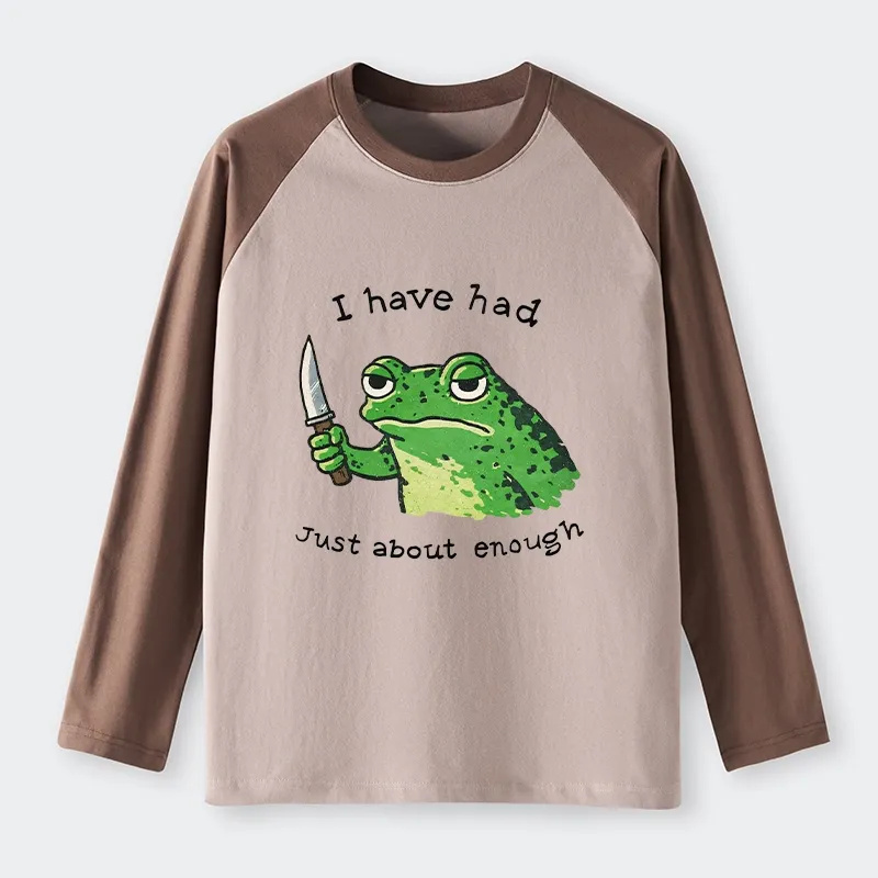 Tokyo-Tiger Impatient Frog Raglan Long Sleeve T-shirt