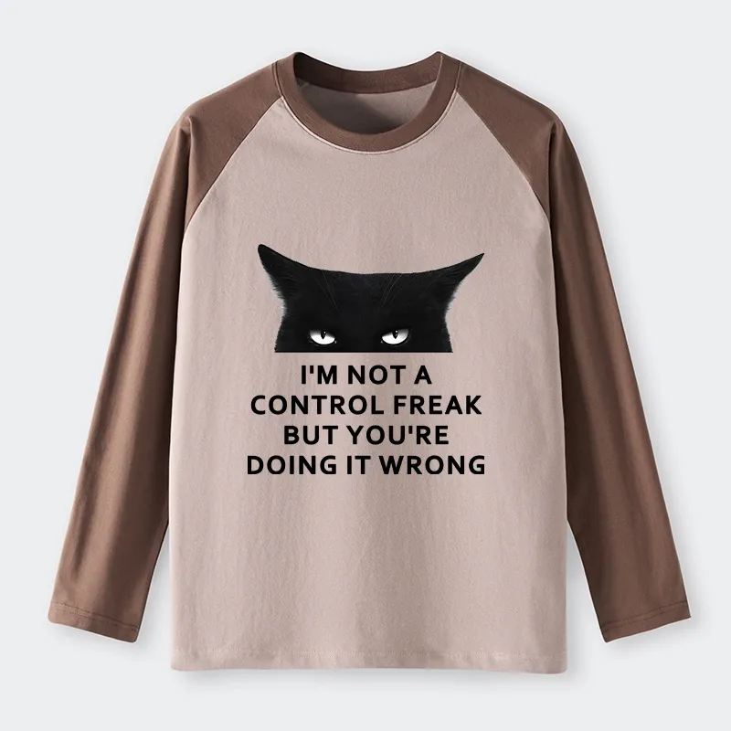 Tokyo-Tiger Control Freak Funny Raglan Long Sleeve T-shirt Sale