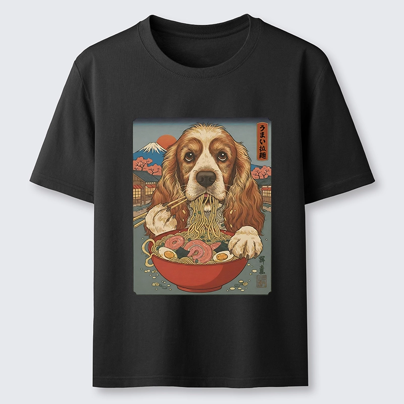 Tokyo-Tiger Dog Slurping Ramen In Japanese Style Classic T-Shirt