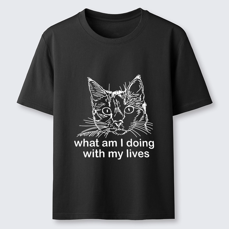 Tokyo-Tiger Confused Cat Life Reflection Classic T-Shirt