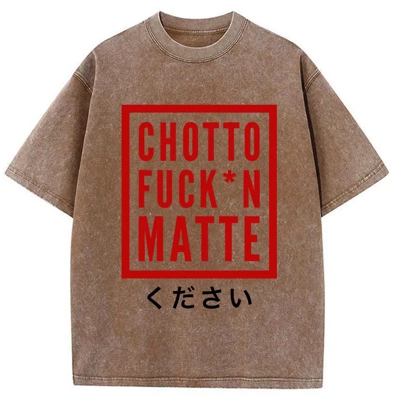 Tokyo-Tiger Japanese Chotto Matte Washed T-Shirt