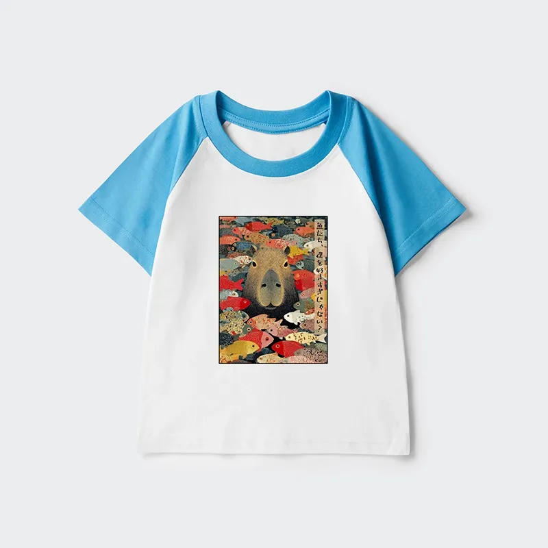 Tokyo-Tiger Am I Too Lovable? Kids Raglan T-shirt