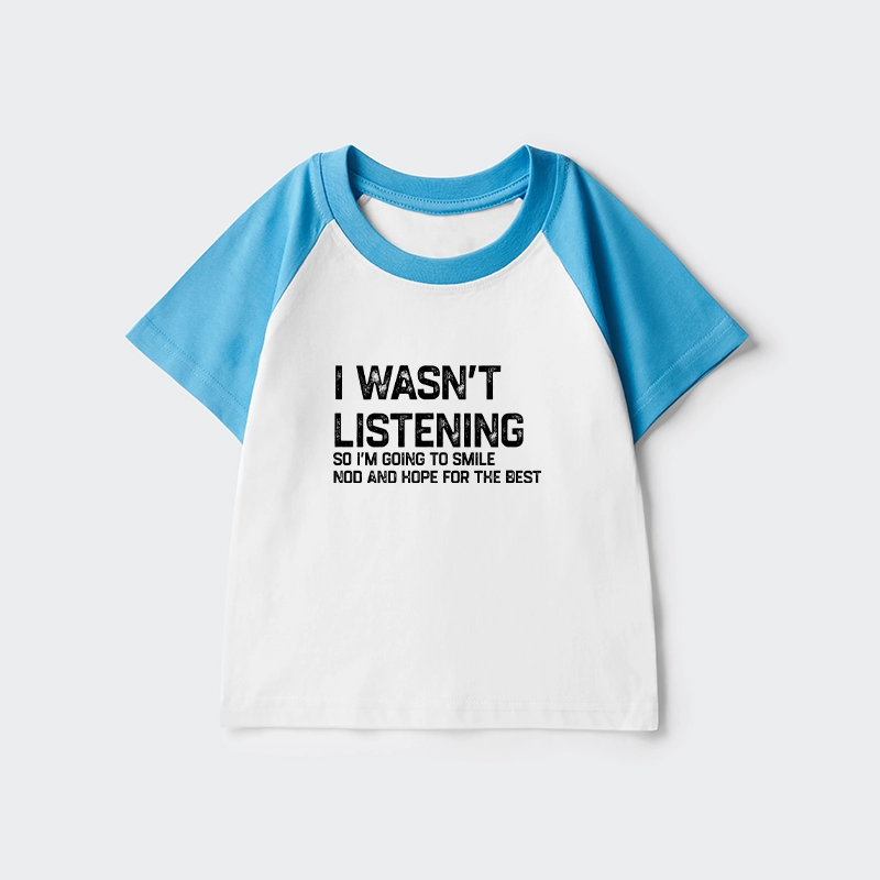 Tokyo-Tiger Indifferent To Everything Kids Raglan T-shirt