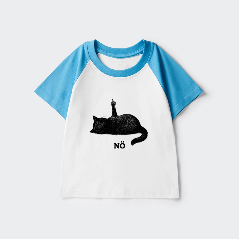 Tokyo-Tiger Cat Refused Kids Raglan T-shirt