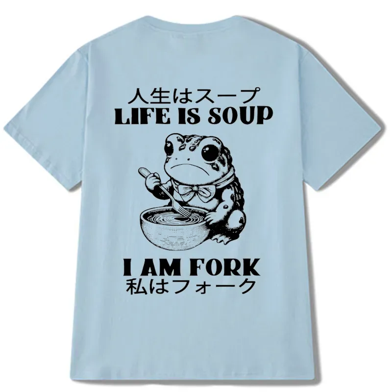 Tokyo-Tiger Life Is Soup I Am Fork Back Classic T-Shirt