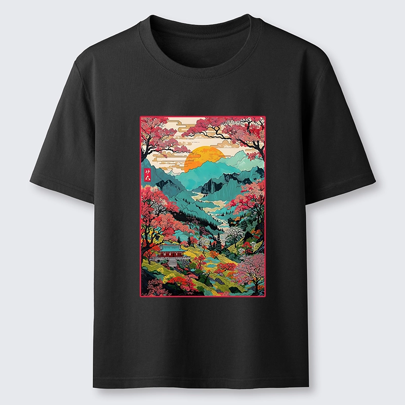 Tokyo-Tiger Golden Sun Over Serene Valley Classic T-Shirt