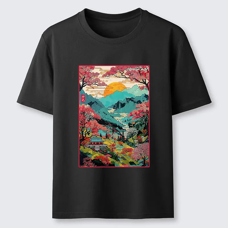 Tokyo-Tiger Golden Sun Over Serene Valley Classic T-Shirt