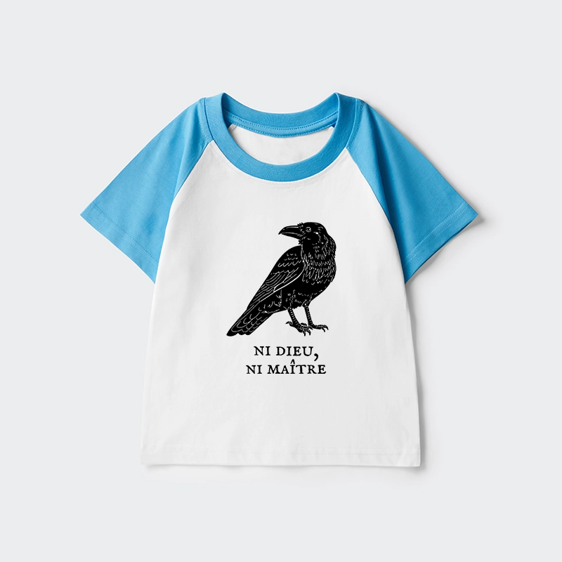 Tokyo-Tiger Crow Have A Strong Sense Of Self Kids Raglan T-shirt