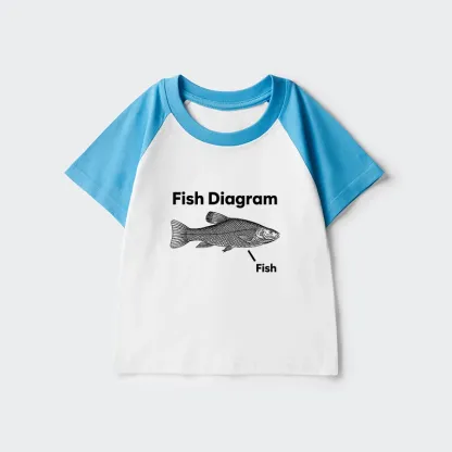Tokyo-Tiger A Funny Guide to Fish Meme Kids Raglan T-shirt