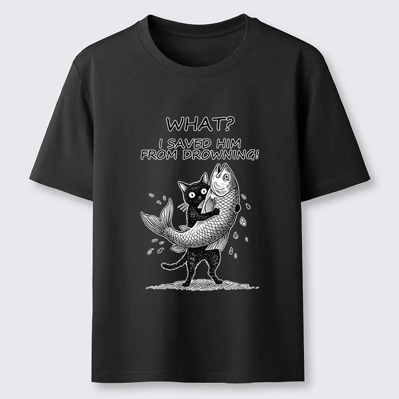 Tokyo-Tiger Cat Claims Fish Saving Meme Classic T-Shirt