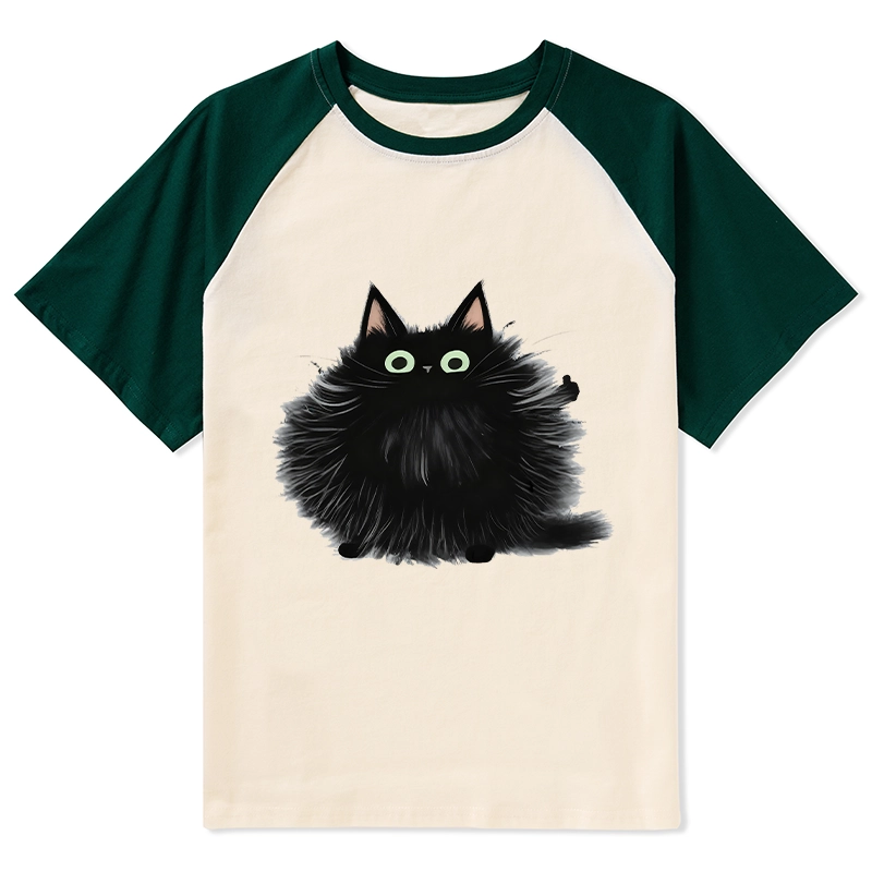 Tokyo-Tiger Cat's Approval Raglan T-shirt