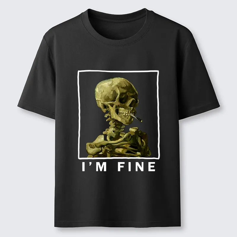 Tokyo-Tiger Skeleton Says Im Fine Classic T-Shirt