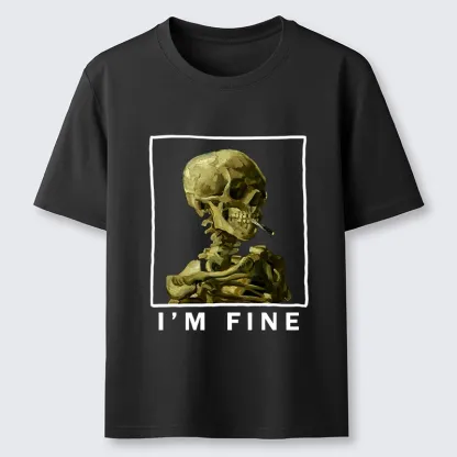Tokyo-Tiger Skeleton Says Im Fine Classic T-Shirt