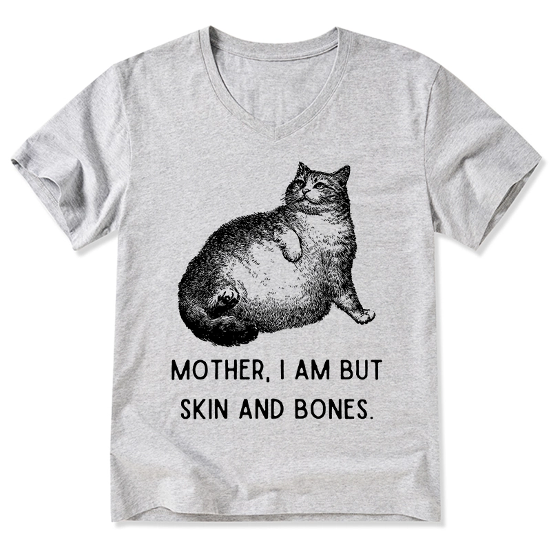 Tokyo-Tiger Skin & Bones Cat V-Neck Classic T-Shirt