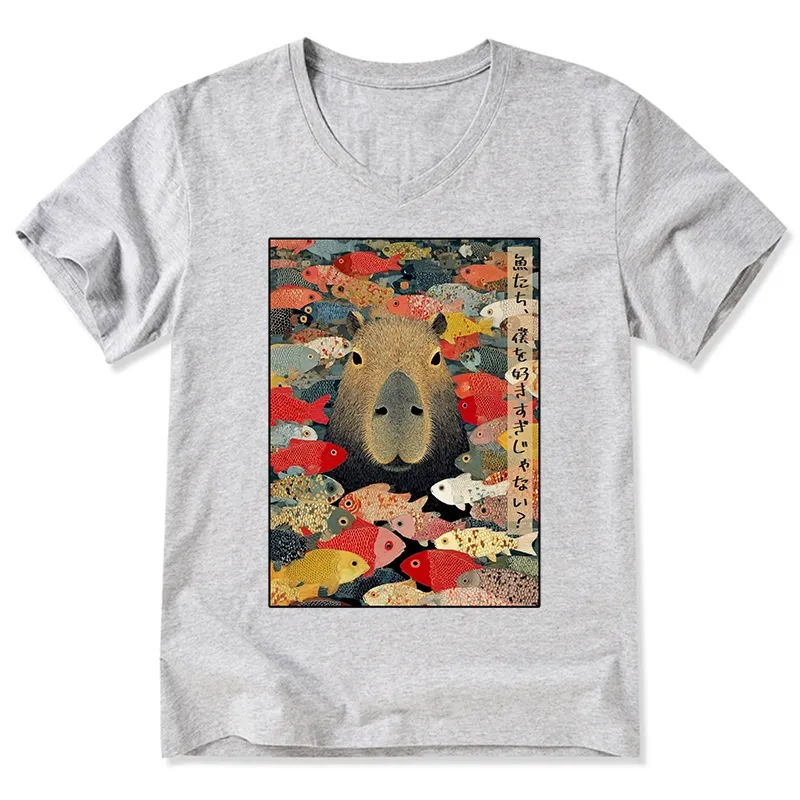 Tokyo-Tiger Am I Too Lovable? V-Neck Classic T-Shirt