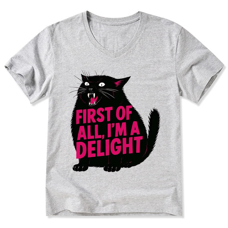 Tokyo-Tiger Roaring Black Cat V-Neck Classic T-Shirt