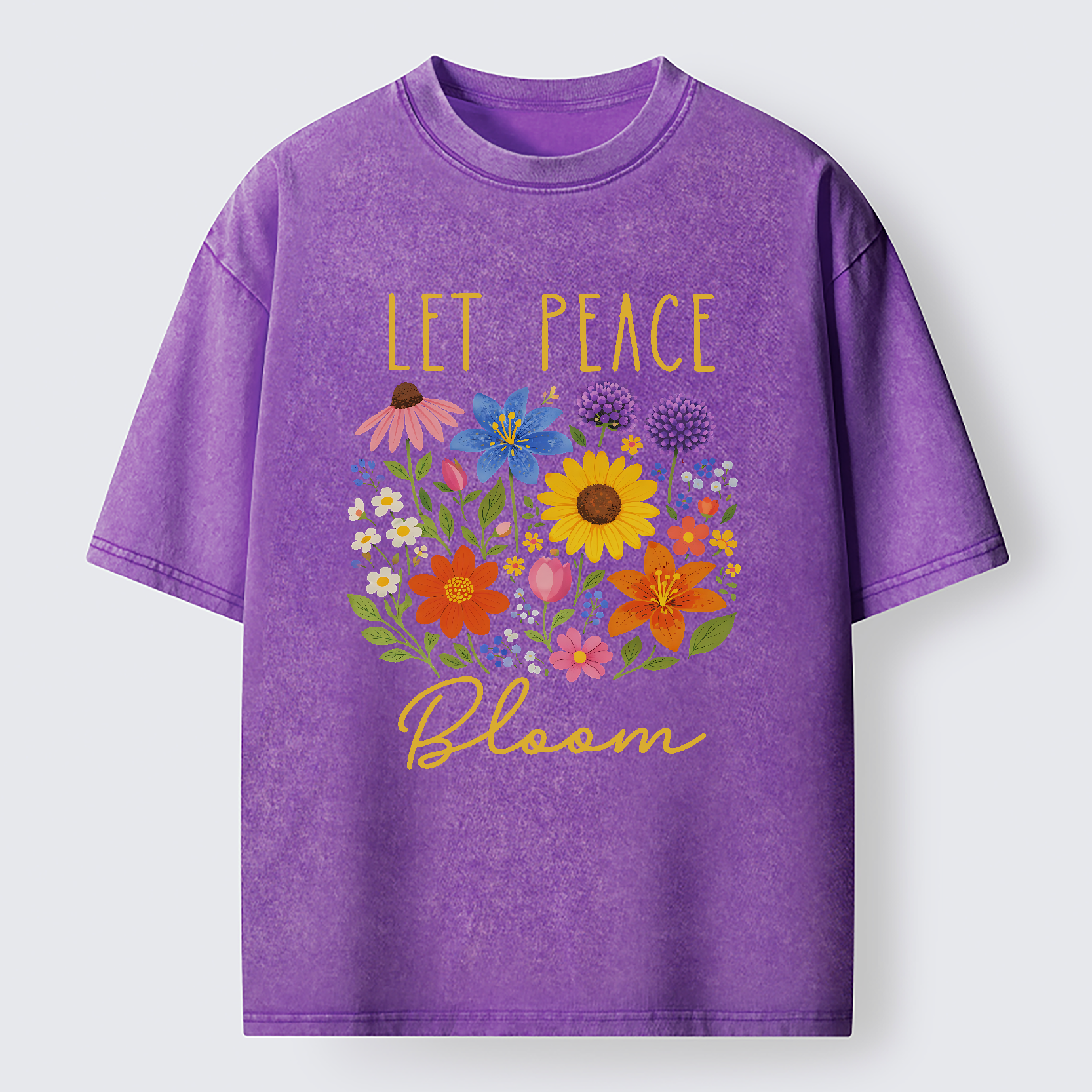 Tokyo-Tiger Let Peace Bloom Washed T-Shirt