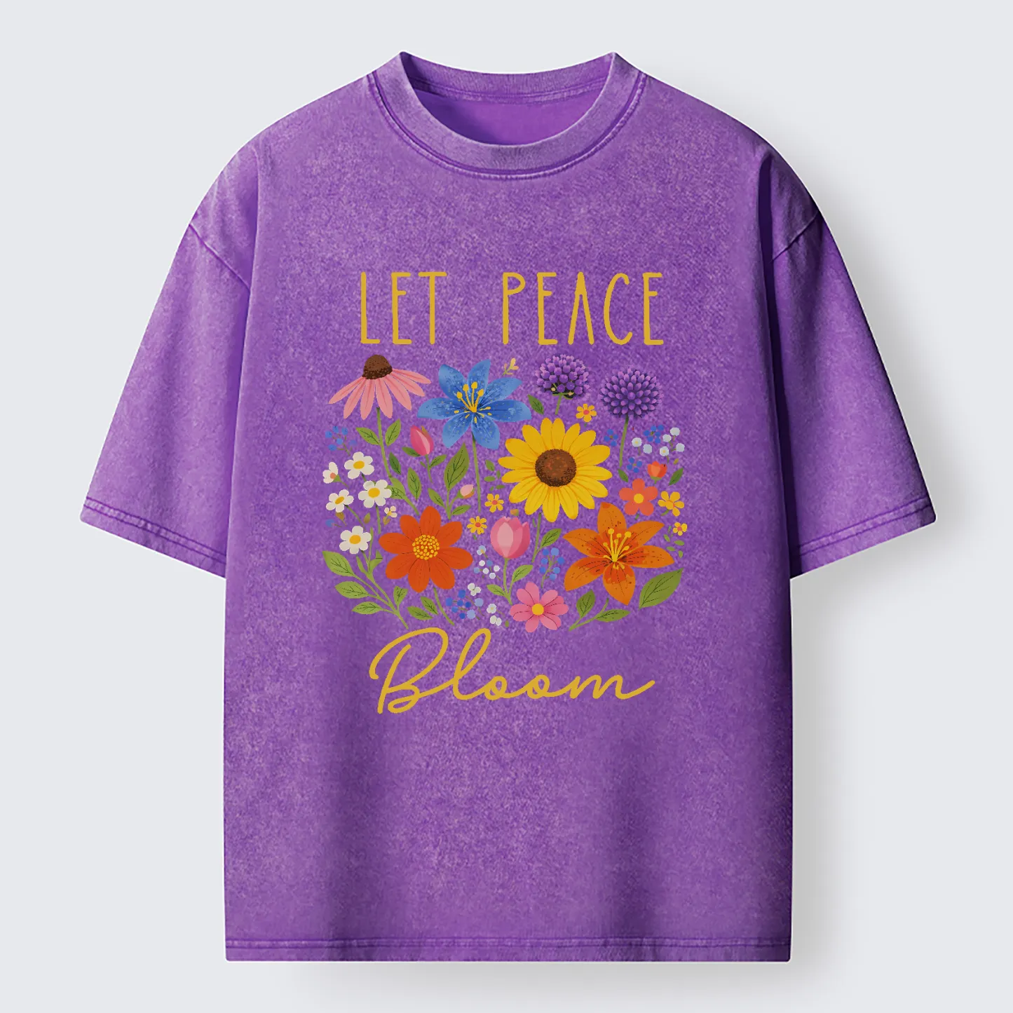 Tokyo-Tiger Let Peace Bloom Washed T-Shirt